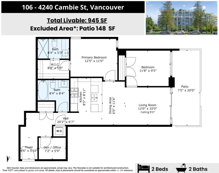Photo 2 at 106 - 4240 Cambie Street, Cambie, Vancouver West