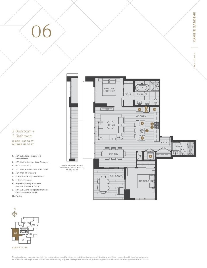 Photo 11 at 2106 - 7433 Cambie Street, South Cambie, Vancouver West