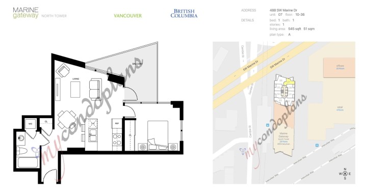 Photo 2 at 3207 - 488 Sw Marine Drive, Marpole, Vancouver West
