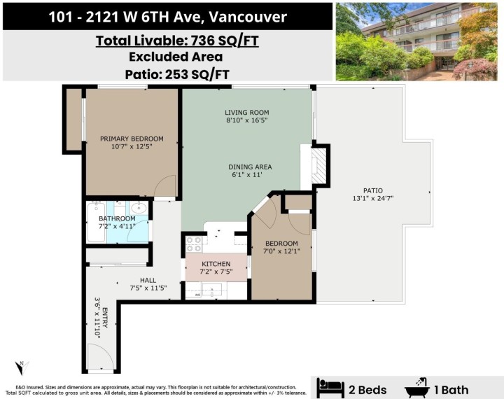 Photo 27 at 101 - 2121 W 6th Avenue, Kitsilano, Vancouver West