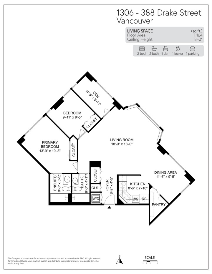 Photo 26 at 1306 - 388 Drake Street, Yaletown, Vancouver West