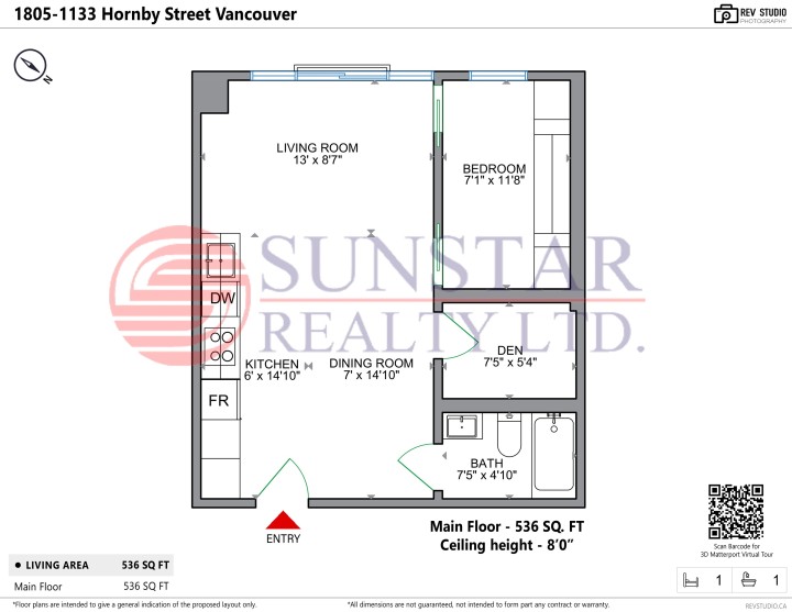 Photo 6 at 1805 - 1133 Hornby Street, Downtown VW, Vancouver West