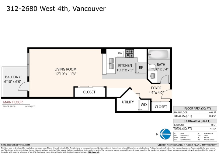 Photo 1 at 312 - 2680 W 4th Avenue, Kitsilano, Vancouver West