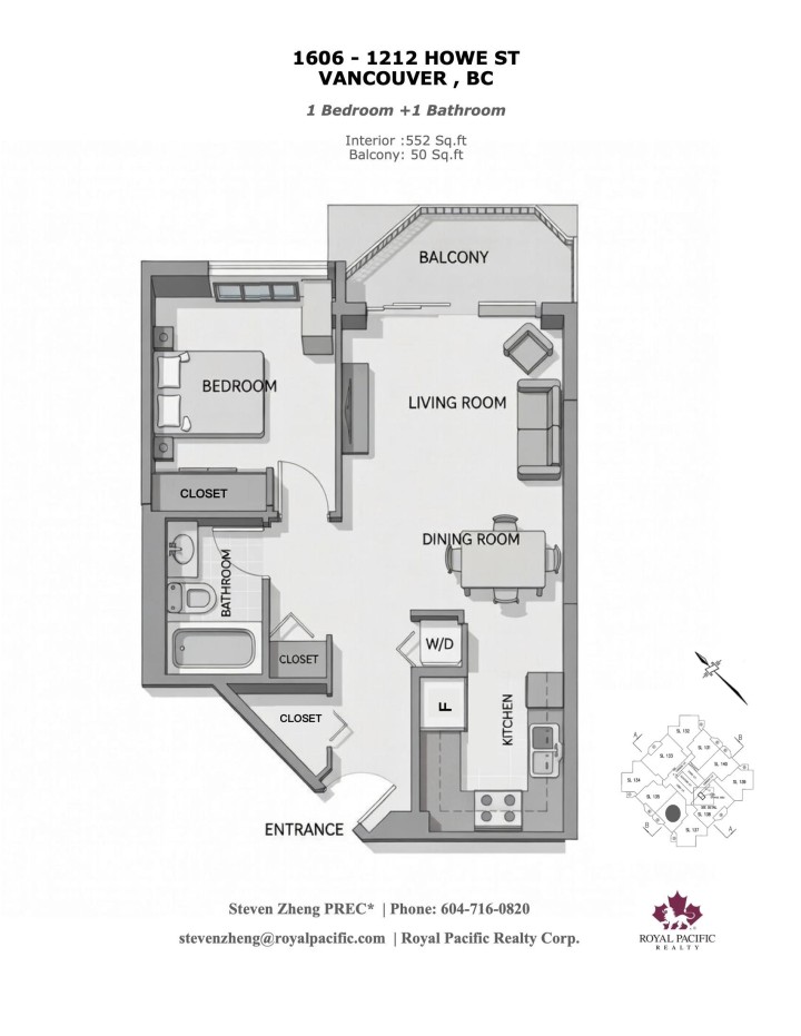 Photo 14 at 1606 - 1212 Howe Street, Downtown VW, Vancouver West