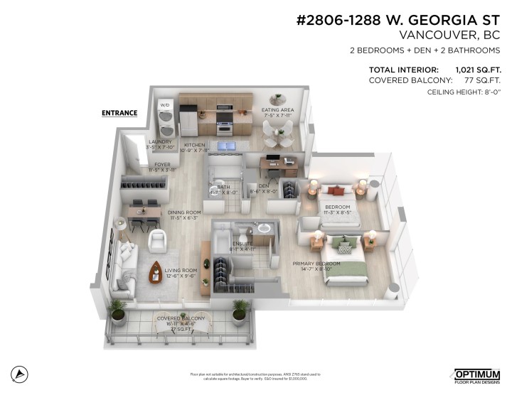 Photo 12 at 2806 - 1288 W Georgia Street, West End VW, Vancouver West