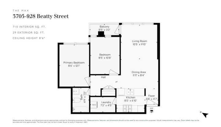 Photo 11 at 3705 - 928 Beatty Street, Yaletown, Vancouver West