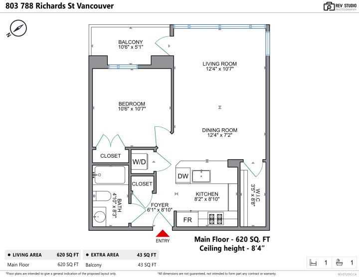 Photo 18 at 803 - 788 Richards Street, Downtown VW, Vancouver West