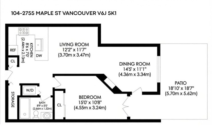 Photo 10 at 104 - 2755 Maple Street, Kitsilano, Vancouver West