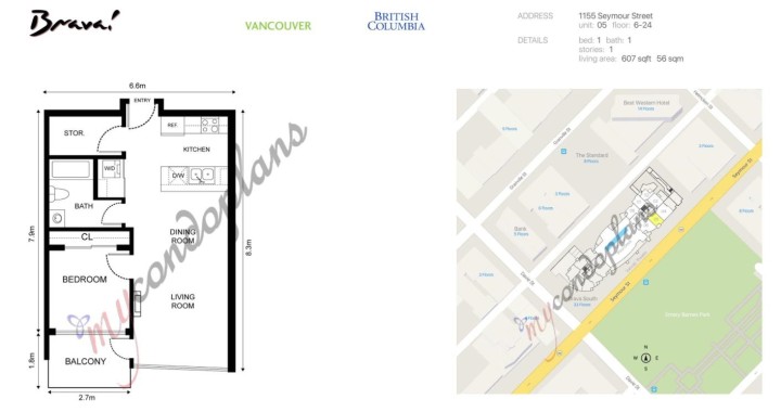 Photo 2 at 1705 - 1155 Seymour Street, Downtown VW, Vancouver West