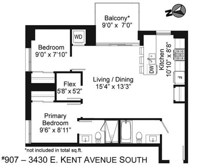 Photo 2 at 907 - 3430 E Kent Avenue South, South Marine, Vancouver East