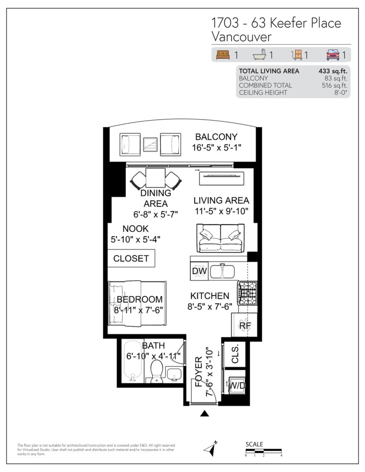 Photo 10 at 1703 - 63 Keefer Place, Downtown VW, Vancouver West