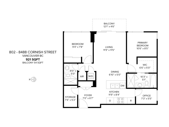 Photo 25 at 802 - 8488 Cornish Street, S.W. Marine, Vancouver West