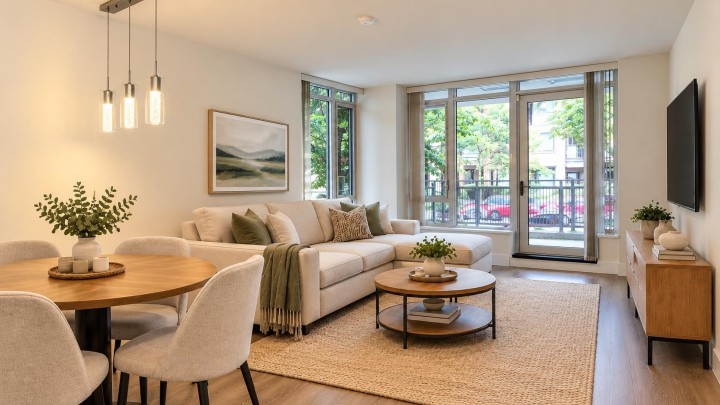 Photo 1 at 101 - 3168 Riverwalk Avenue, South Marine, Vancouver East