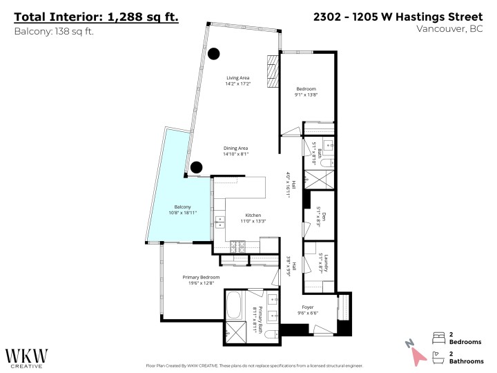 Photo 40 at 2302 - 1205 W Hastings Street, Coal Harbour, Vancouver West