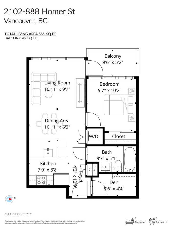 Photo 20 at 2102 - 888 Homer Street, Downtown VW, Vancouver West