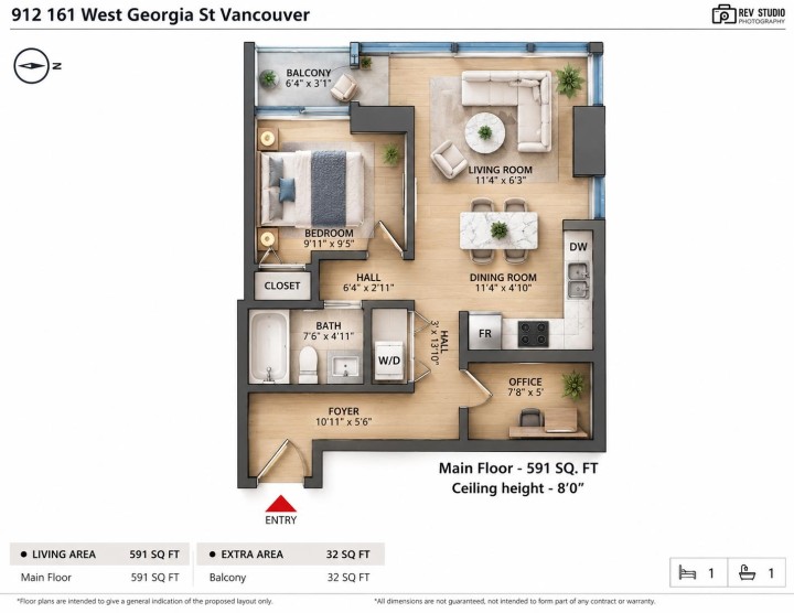 Photo 23 at 912 - 161 W Georgia Street, Downtown VW, Vancouver West